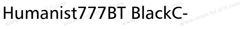 Humanist777BT BlackC字体转换